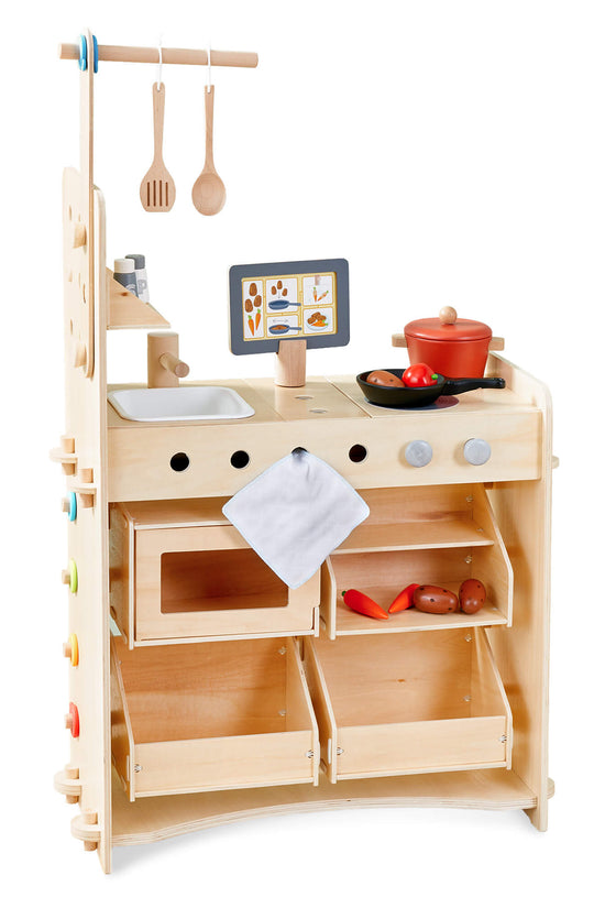 Creative Play 3 in 1 – Play Kitchen, Store & Workshop