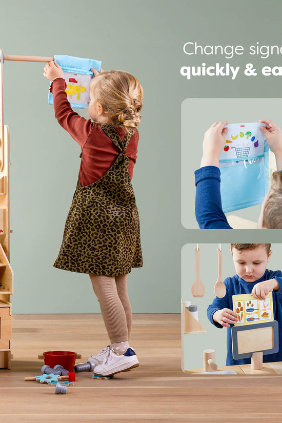 Creative Play 3 in 1 – Play Kitchen, Store & Workshop