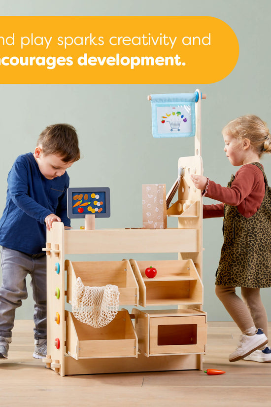 Creative Play 3 in 1 – Play Kitchen, Store & Workshop