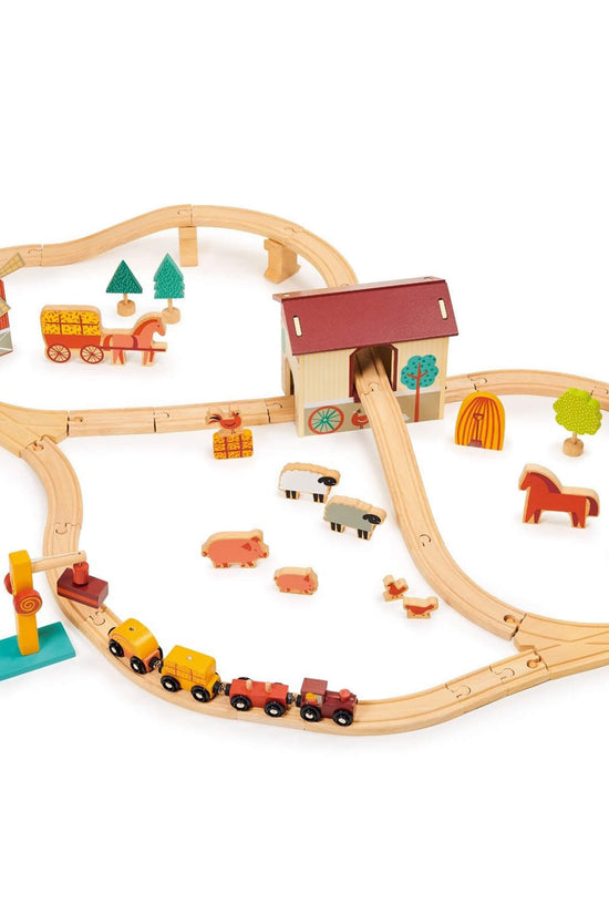 Farmyard Wooden Train Set