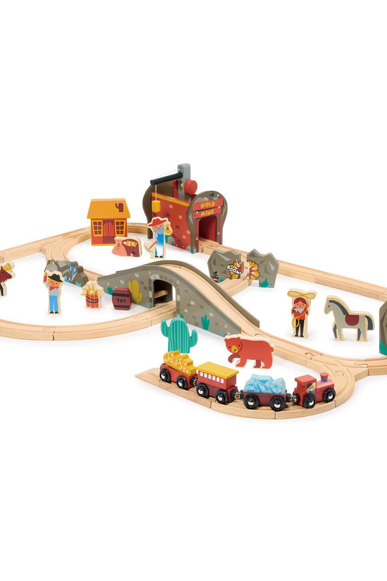 Gold Mine Wooden Train Track Set