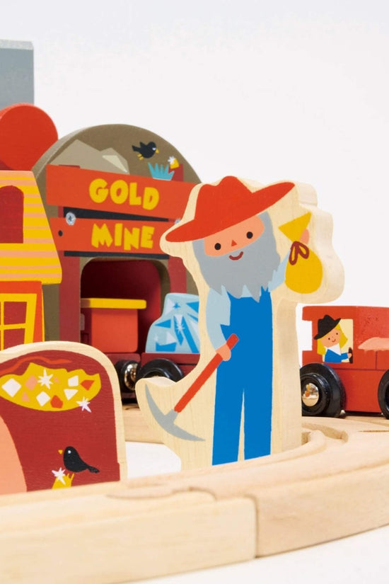 Gold Mine Wooden Train Track Set