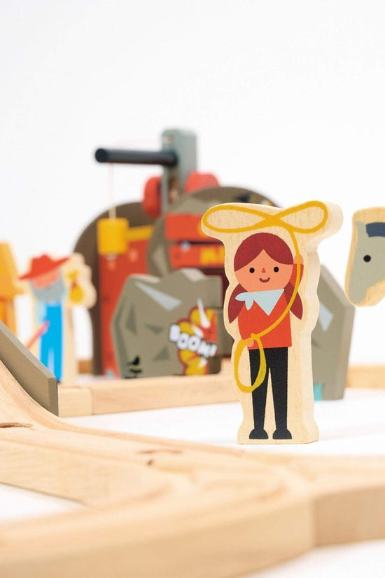 Gold Mine Wooden Train Track Set