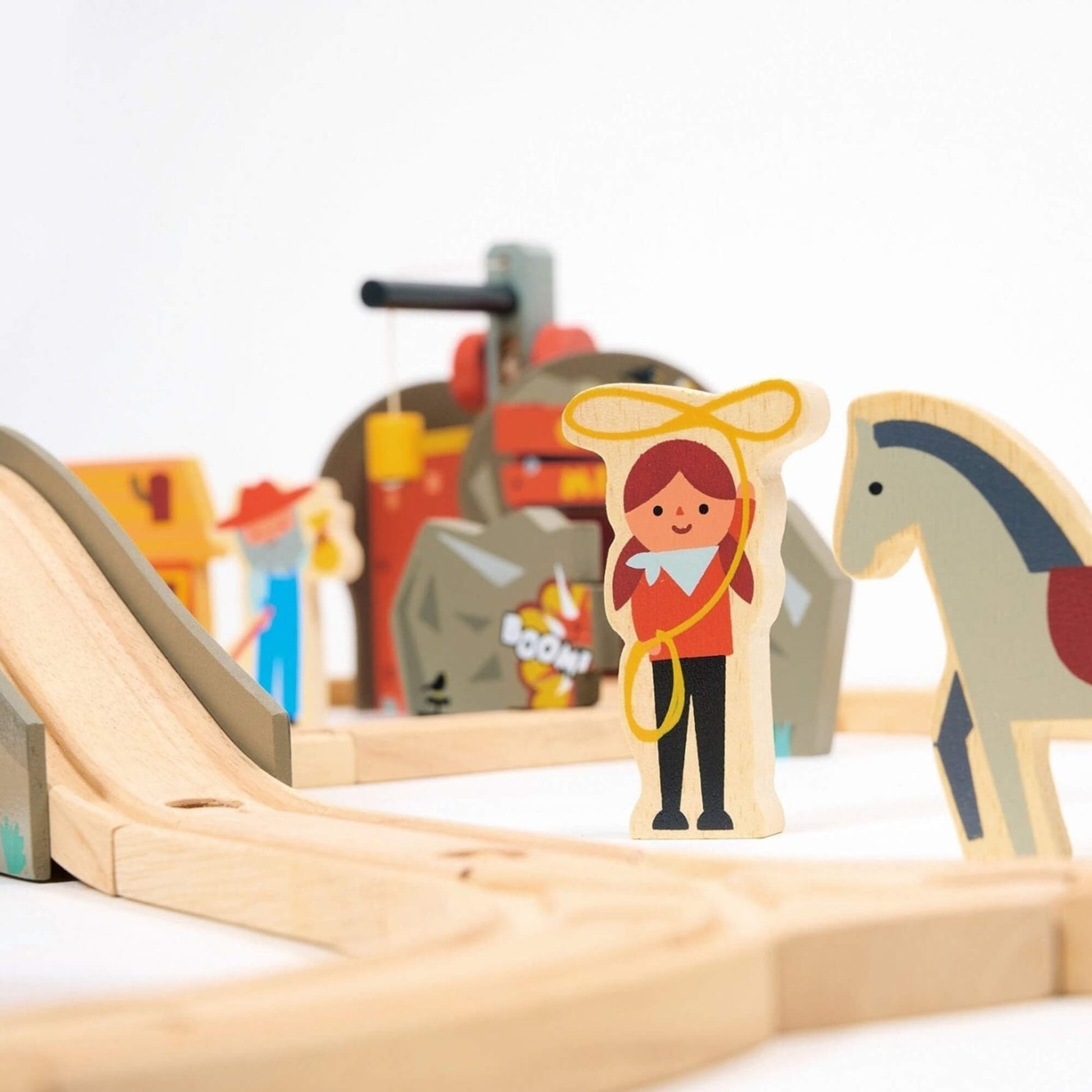 Gold Mine Wooden Train Track Set