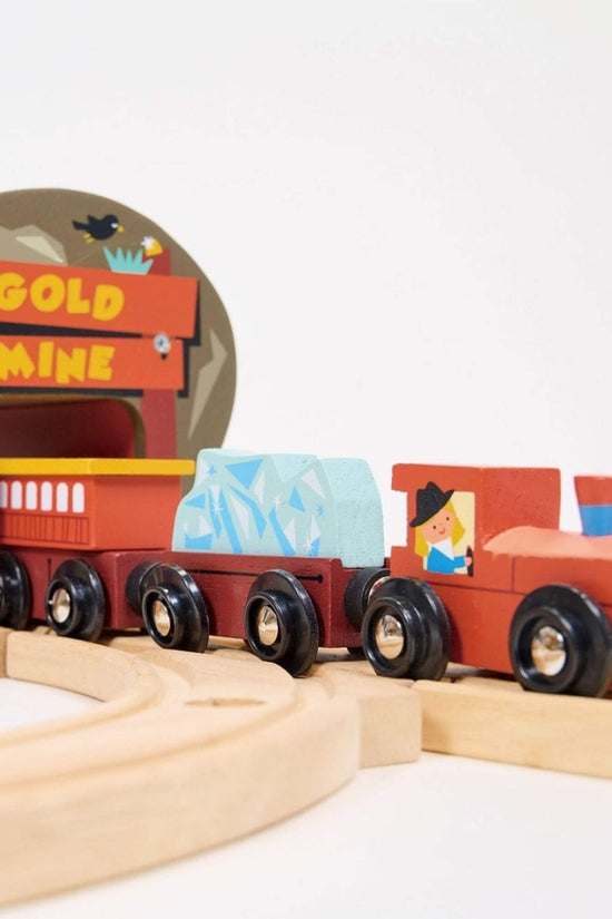 Gold Mine Wooden Train Track Set