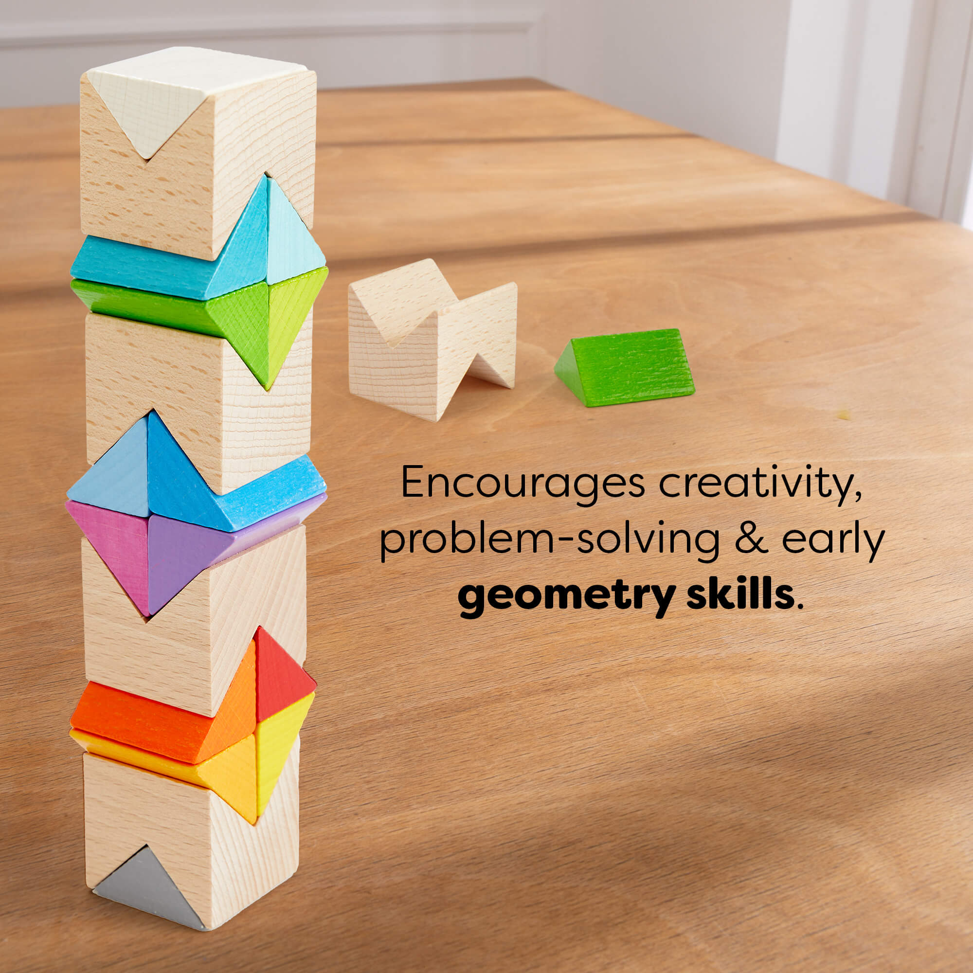 Colorful Triangle Wooden Block Game