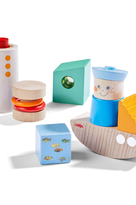 Discovery Boat Wooden Building Blocks Set