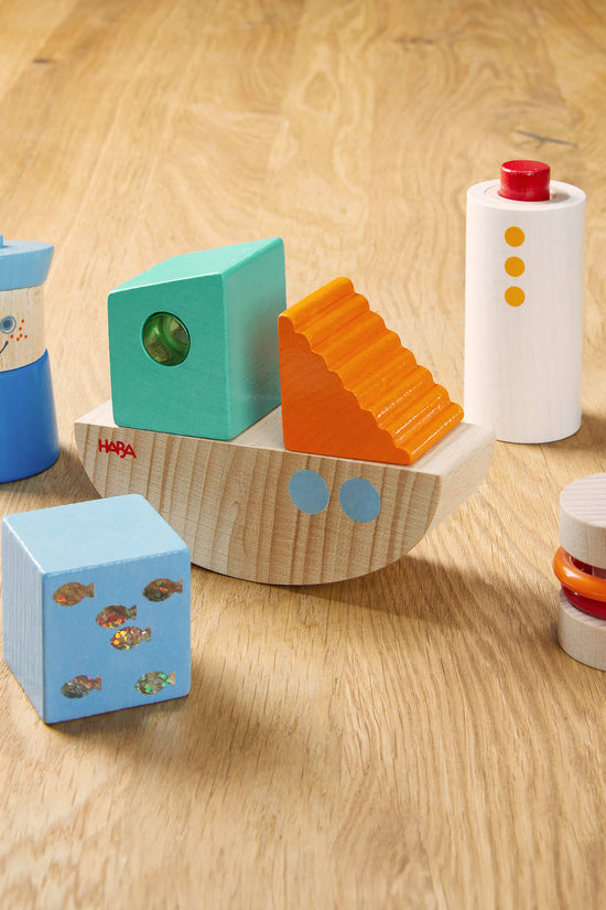 Discovery Boat Wooden Building Blocks Set
