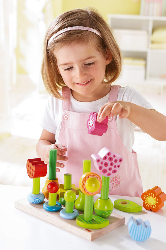 Flower Garden Wooden Sorting and Stacking Game