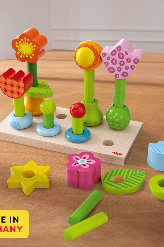 Flower Garden Wooden Sorting and Stacking Game