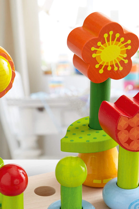 Flower Garden Wooden Sorting and Stacking Game