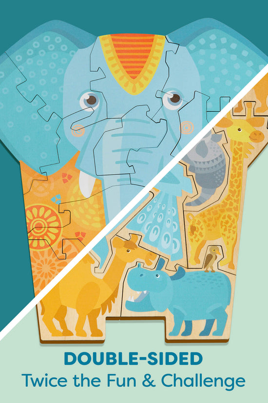 Elephant 2-in-1 Wooden Puzzle