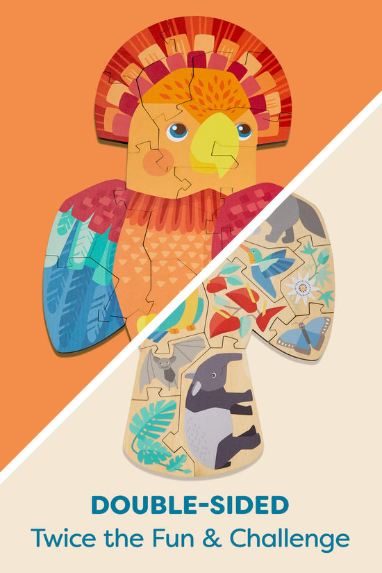 Parrot 2-in-1 Wooden Puzzle