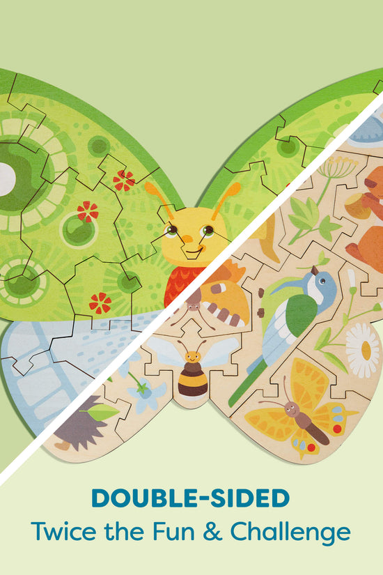 Butterfly 2-in-1 Wooden Puzzle