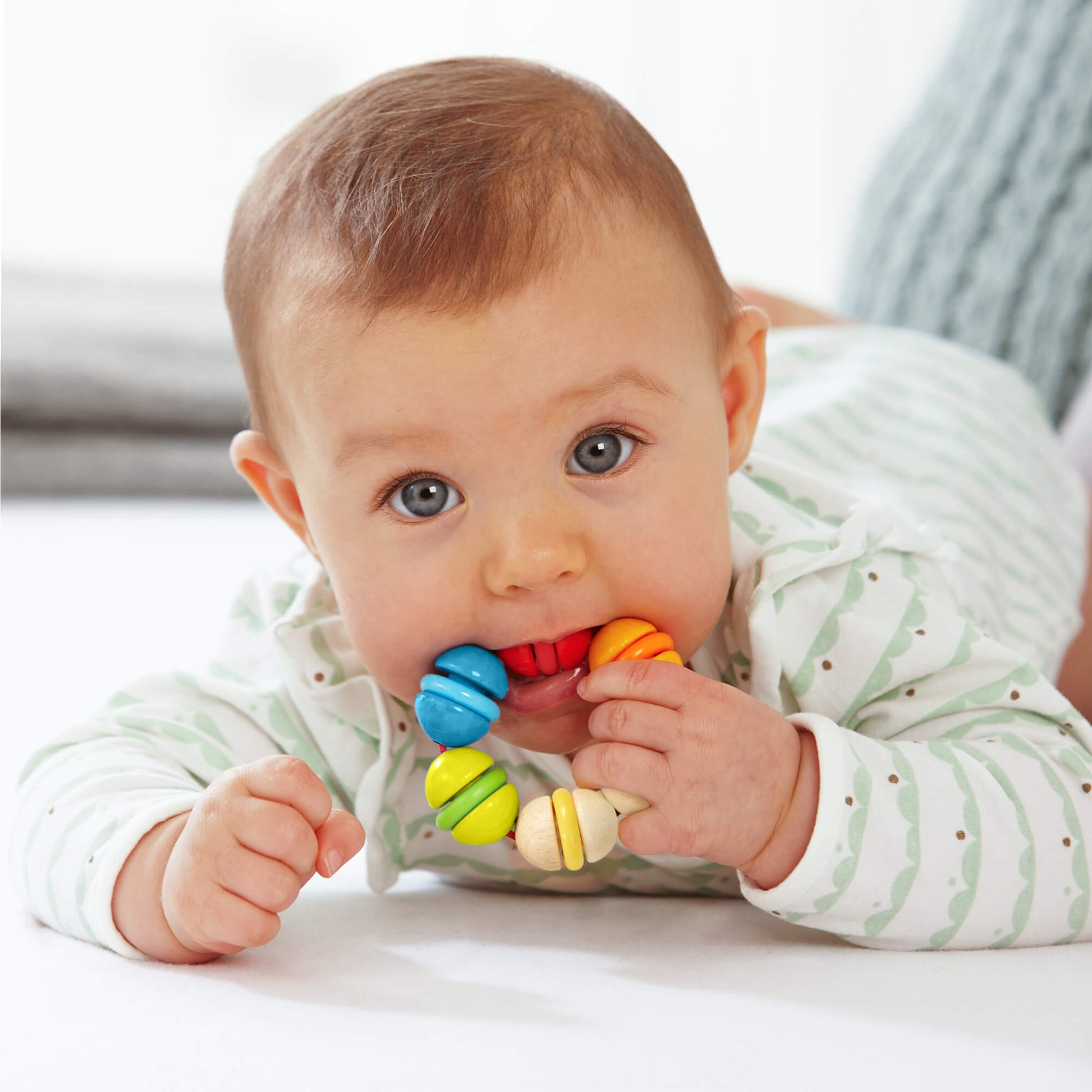 Rainbow Rattle Grasping and Teething Toy